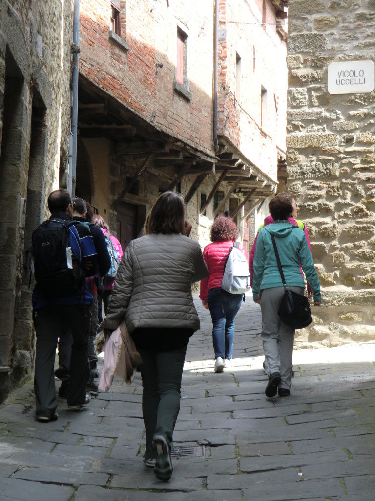 trekking urbano camminate toscana arezzo cortona città d'arte guida